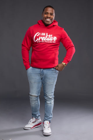 Red Hoodie I Am A Creative Entrepreneur