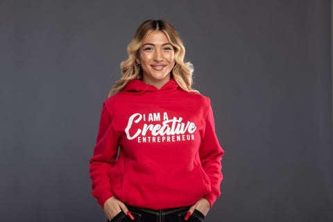 Red Hoodie I Am A Creative Entrepreneur